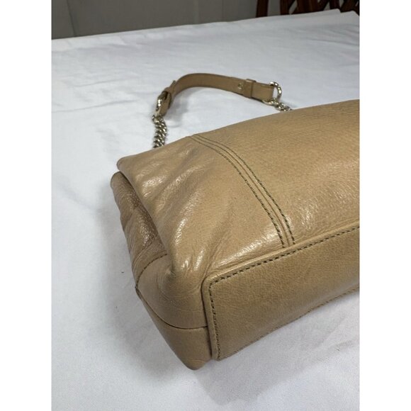 Cole Haan Women’s Tan Leather Chain Bonhuer Shoulder Bag - Picture 6 of 12